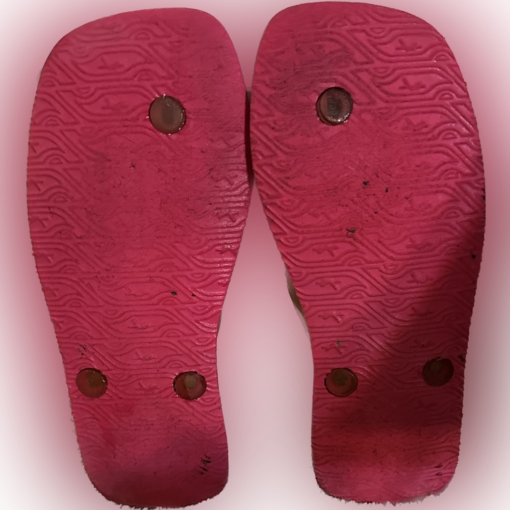 VTG Blue Pink Sponge bed Flip Flops Sz 7 Beach Sandals Bath Dorm Slippers Thong - Picture 6 of 6
